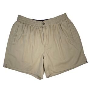 Catalina Y2K Khaki Cotton Shorts Men’s Sz L Elastic Waist Beach Dadcore Coastal